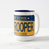 NY TROOPER NY Nummernschild Tasse (VorderseiteRechts)