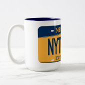 NY TROOPER NY Nummernschild Tasse (Links)
