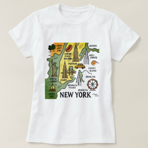 NY Vintage Reisekarte T-Shirt