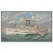 NY Voyage Grand Paddlewheel Dampfboot Pilgrim Aufkleber (Vorderseite)