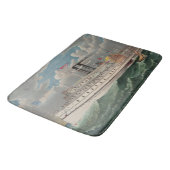 NY Voyage Grand Paddlewheel Dampfboot Pilgrim Badematte (Schrägansicht)