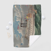 NY Voyage Grand Paddlewheel Dampfboot Pilgrim Golfhandtuch (Insitu)