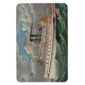 NY Voyage Grand Paddlewheel Dampfboot Pilgrim Magnet (Vertikal)