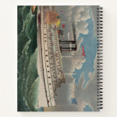 NY Voyage Grand Paddlewheel Dampfboot Pilgrim Notizblock (Rückseite)