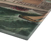 NY Voyage Grand Paddlewheel Dampfboot Pilgrim Schneidebrett (Ecke)