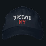 NY White und Red auf Navy Blue Bestickte Baseballkappe<br><div class="desc">UPSTATE NY Weiß und Rot bestickt auf Navy Blue Baumwollhut. Die Stickerei kann an andere Farbeinstellungen angepasst werden,  indem Sie die Schaltfläche "Design bearbeiten" auswählen. Außerdem ist die Möglichkeit verfügbar,  die gewünschte Farbe auf der Hauptseite auszuwählen.</div>