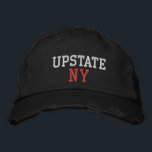 NY White und Red im Vintagen Schwarz-Stil aktualis Bestickte Baseballkappe<br><div class="desc">UPSTATE NY Weiß und Rot bestickt auf Schwarz Vintag Stil Not leidenden Baumwollhut. Die Stickerei kann an andere Farbeinstellungen angepasst werden,  indem Sie die Schaltfläche "Design bearbeiten" auswählen. Außerdem ist die Möglichkeit verfügbar,  die gewünschte Farbe auf der Hauptseite auszuwählen.</div>