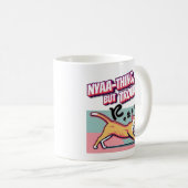 "Nyaaa-thing but Trouble" - Mischievous Calico Cat Kaffeetasse (VorderseiteRechts)