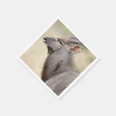 Nyala mit Oxpecker Serviette (Ecke)