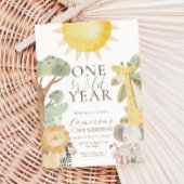 Nyala Safari Tiere Ein wildes Jahr erster Geburtst Einladung