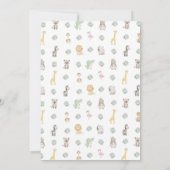 Nyala Safari Tiere Ein wildes Jahr erster Geburtst Einladung (Rückseite)