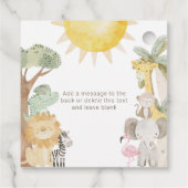 Nyala Safari Tiere Ein wildes Jahr erster Geburtst Geschenkanhänger (Rückseite)