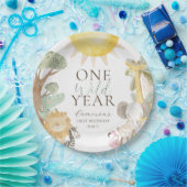 Nyala Safari Tiere Ein wildes Jahr erster Geburtst Pappteller (Party)