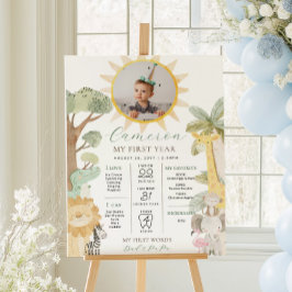 Nyala Safari Tiere Erste Geburtstags-Meilenstein Poster