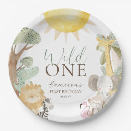 Nyala Safari Tiere Wild Ein erster Geburtstag Pappteller