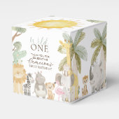 Nyala Safari Tiere zum ersten Geburtstag Geschenkschachtel (Vorderseite)