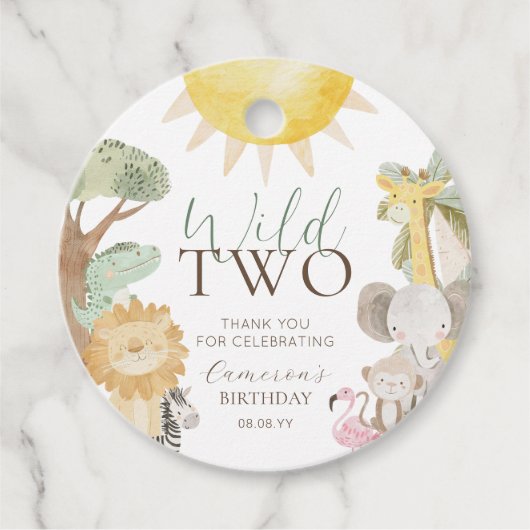 Nyala Safari Tiere Zwei wilde zweite Geburtstag Geschenkanhänger (Vorderseite)