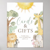 Nyala Safari Tierkarten und Geschenke Poster (Vorne)