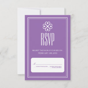 Nyame Dua Lavendel Hochzeit RSVP Karte