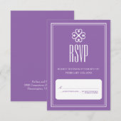 Nyame Dua Lavender Wedding RSVP Karte (Vorne/Hinten)