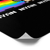 Nyan Cat Nyan Nyan Nyan Rainbow Funny Internet Mem Poster (Ecke)