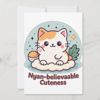 Nyan-glaubwürdige Kutheit - Niedliche Kawaii-Katze Einladung