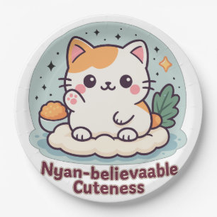 Nyan-glaubwürdige Kutheit - Niedliche Kawaii-Katze Pappteller