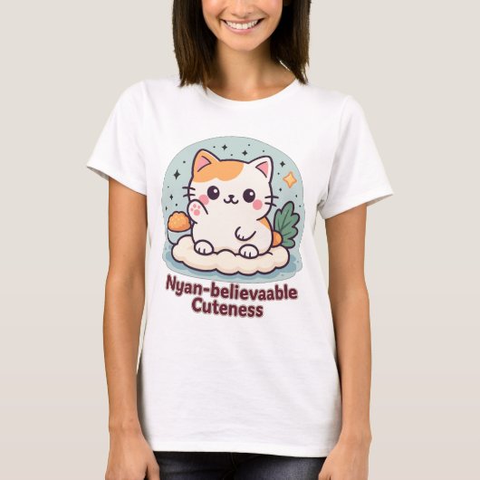 Nyan-glaubwürdige Kutheit - Niedliche Kawaii-Katze T-Shirt (Vorderseite)