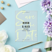 Nyanza Green Modern Script Save the Date Acryleinladungen (In Situ (Hochzeit))