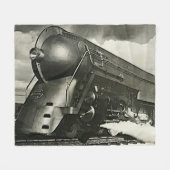 NYC 20th Century Limited Steam Train Motor Medium Fleecedecke (Vorderseite (Horizontal))