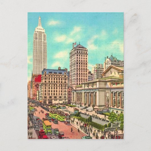 NYC - 42nd Street & 5th Ave. Postkarte (Vorderseite)