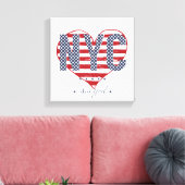NYC American Flag Heart Leinwanddruck (Insitu (Wohnzimmer))