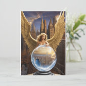 NYC Angel  Dankeskarte (Stehend Vorderseite)