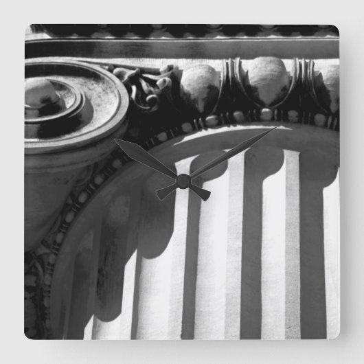 NYC Architecture III Quadratische Wanduhr (Vorderseite)