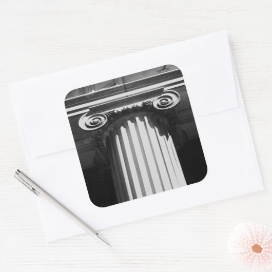 NYC-Architektur I Quadratischer Aufkleber (Umschlag)