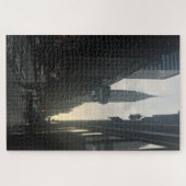 NYC Art Deco Skycraper Chrysler Gebäude Sunset Puzzle (Horizontal)