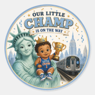 NYC BABY JUNGE BABY KLEINER CHAMPION BABY AUFKLEBE RUNDER AUFKLEBER