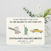 NYC Bachelorette Einladung (Stehend Vorderseite)