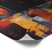 NYC bei Sunset Abstrakt, uneingerahmt Poster (Ecke)