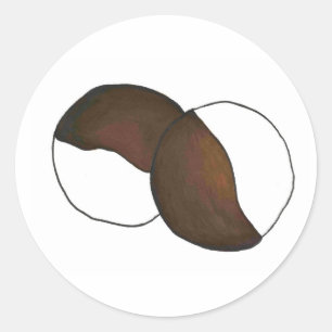 NYC Black-and-White Cookie New York Feinschmecker  Runder Aufkleber