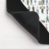 NYC Black Heart New York City People Mousepad (Ecke)