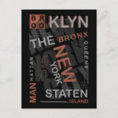 NYC Boroughs Legacy Postkarte (Vorderseite)