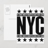 NYC Boroughs Postkarte (Vorne/Hinten)