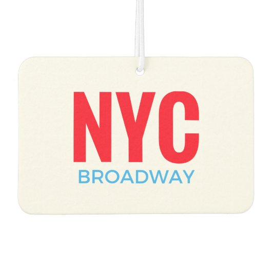 NYC Broadway Autolufterfrischer (Vorderseite)