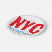 NYC Broadway Pappteller (Schrägansicht)