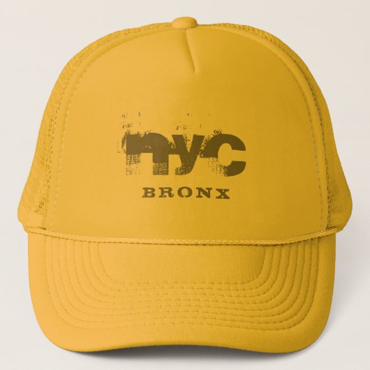 Nyc Bronx Text New York City Template Trendy Truckerkappe (Vorderseite)