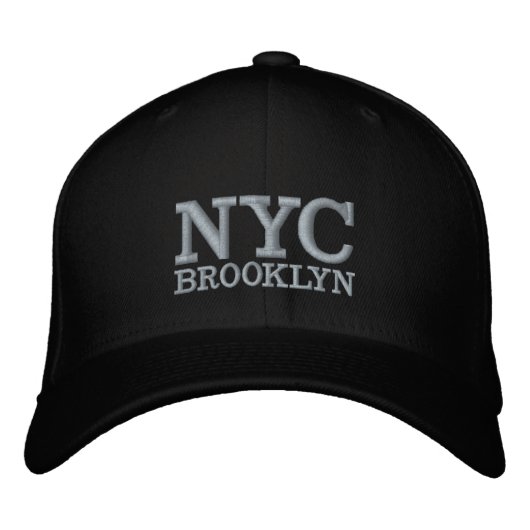 NYC Brooklyn Bestickte Baseballkappe (Vorderseite)