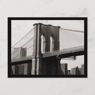 NYC Brooklyn Bridge Closeup Postkarte