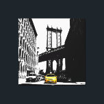 Nyc Brooklyn Bridge Yellow Taxi New York City Leinwanddruck<br><div class="desc">Nyc Brooklyn Bridge Yellow Taxi New York City Pop Art Leinwand Art Print.</div>