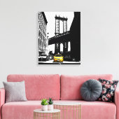 Nyc Brooklyn Bridge Yellow Taxi New York City Leinwanddruck (Insitu (Wohnzimmer))